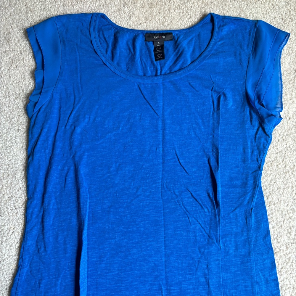 Style & Co Blue Sz L women’s Tee shirt